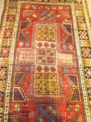 ref: S2095 / KAZAK SEWAN CAUCASIAN ANTIQUE RUG END OF 19TH CENTURY, perfect condition
size: 2.55 X 1.30  /  8' X 4'
          