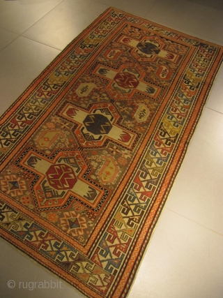 ref: S181 / CHIRVAN CAUCASIAN ANTIQUE RUG EARLY 20TH CENTURY, perfect condition
size: 2.10 X 1.15  /  6' X 3'            