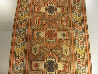 ref: S181 / CHIRVAN CAUCASIAN ANTIQUE RUG EARLY 20TH CENTURY, perfect condition
size: 2.10 X 1.15  /  6' X 3'            
