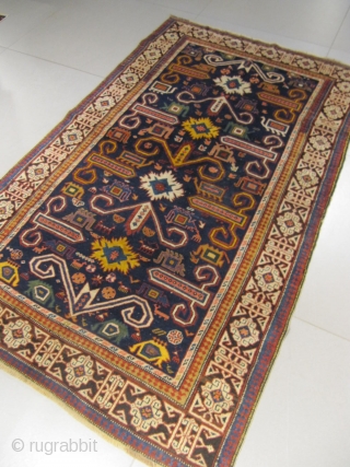 ref: S150 / KUBA PEREPEDIL CAUCASIAN ANTIQUE RUG 19TH CENTURY EXCELLENT restored CONDITION
size: 2.05 X 1.20  /  6' X 3'           