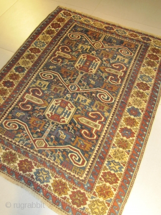 ref: S1829 /  KUBA PEREPEDIL CAUCASIAN ANTIQUE RUG EARLY 20TH CENTURY EXCELLENT CONDITION
size: 1.55 X 1.20  /  5' X 3'          