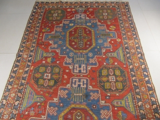 ref: S198 / OKKUBA KONAGEND CAUCASIAN ANTIQUE RUG 19TH CENTURY 10% SMALL REPAIRS 
size: 2.95 X 1.60  /  9' X 5'          