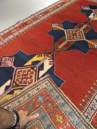 ref: S191 /chirvan caucasian antique rug  EARLY 20TH CENTURY  PERFECT CONDITION 
size: 2.20 X 1.25  /  7' X 4'          