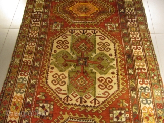 ref: S1582 / KAZAK LORI PAMPAK CAUCASIAN ANTIQUE RUG END OF 19TH CENTURY . EXCELLENT CONDITION 
size: 2.40 X 1.45  /  8' X 4'       
