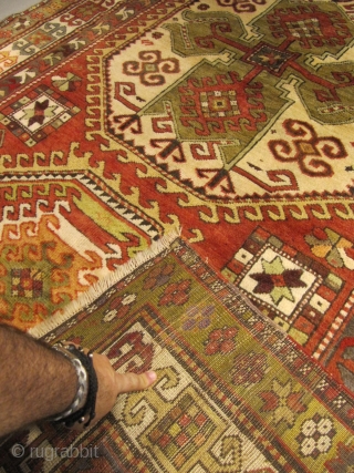 ref: S1582 / KAZAK LORI PAMPAK CAUCASIAN ANTIQUE RUG END OF 19TH CENTURY . EXCELLENT CONDITION 
size: 2.40 X 1.45  /  8' X 4'       