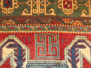 ref: S1592 / karabagh lenkoran caucasian antique rug dated 1920 A.D  excellent condition 
size: 2.05 X 1.30  /  6' X 4'         