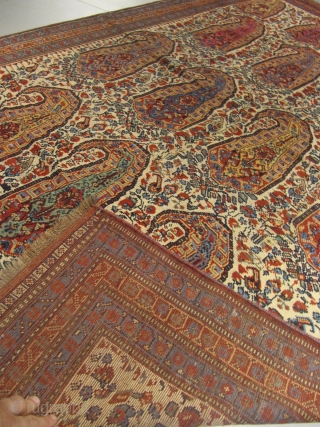 ref: S413 / KHAMSEH PERSIAN ANTIQUE RUG 19TH CENTURY   , BOTEH DESIGN PERFECT CONDITION 
size: 1.95 X 1.40  /  6' X 4'       
