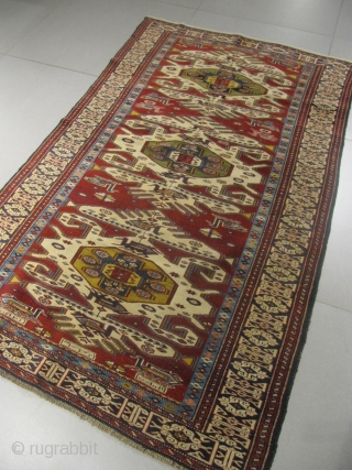 ref: S262 /  Kuba-Gymil-Caucasian antique rug, 20th century, perfect repaired condition
size: 200 X 125  /  6' X 4'            