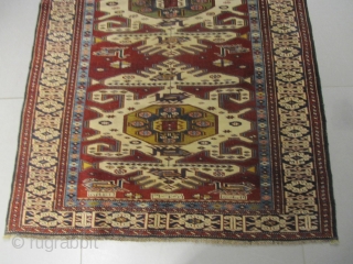 ref: S262 /  Kuba-Gymil-Caucasian antique rug, 20th century, perfect repaired condition
size: 200 X 125  /  6' X 4'            