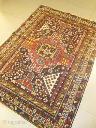 ref: S196 /  Kuba Konogend Caucasian antique rug, 19th century, perfect condition
size: 165 X 120  /  5' x 3'           