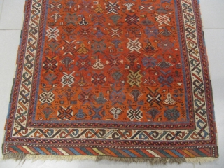 t) Afshar persian rug, 20th century, perfect condition
size: 105 X 0.80  /  3' X 2'                