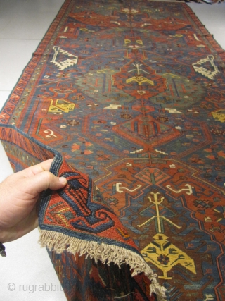 ref: S740 /  Dragon sumakh Caucasian antique 19th century, perfect condition
size: 380 X 155  /  12' X 5'

            