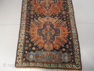 ak) Kuba Zeijwa Caucasian antique rug, 19th century, perfect condition
size: 2.55 X 1.00  /  8' X 3'              