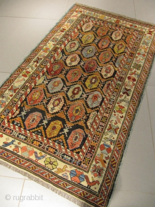 ref: S1401 / Kuba Khilla Caucasian antique rug, 19th century, perfect condition
size: 175 X 110  /  5' X 3'            