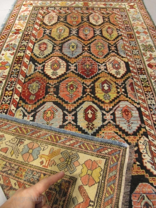 ref: S1401 / Kuba Khilla Caucasian antique rug, 19th century, perfect condition
size: 175 X 110  /  5' X 3'            