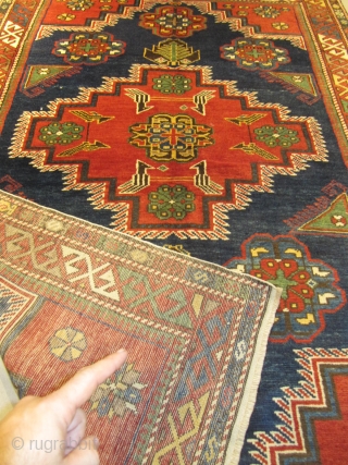 ref: S305 / Kuba Khilla Caucasian antique rug, 19th century, perfect condition
size: 165 X 115  /  5' X 3'

            