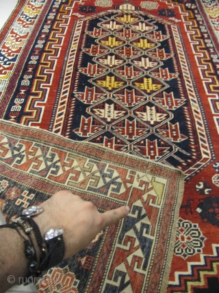 ref: S194 / Chirvan Vogel Caucasian antique rug, 19th century, perfect condition
size: 220 X 130  /  7' X 4'            