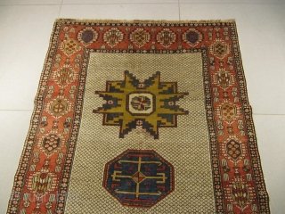 ref: S189 /Kuba Gymil Caucasian antique rug, 19th century, perfect condition
size: 185 X  110  /  6' X 3'            