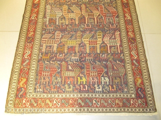 ref: S1762 /  Caucasian soumak antique ,early 20th century, perfect condition
size: 185 X 120  /  5' X 3'            