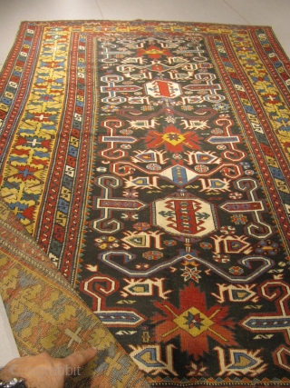 ref: S216 / Kuba-Peripedil-Caucasian antqiue rug, 19th century, perfect repaired condition
size: 195 X 130  /  6' X 4'             