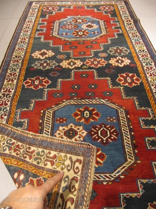 ref: S682 / Kuba Konagend Caucasian antique rug, 19th century, perfect condition
size: 200 X 105  /  6' X 3'
            