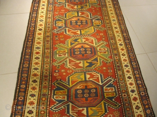 ref: S204 / Karabagh sun birds Caucasian antique rug, perfect condition, 19th century
size: 225 X 125  /  7' X 4'           