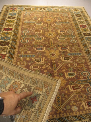 ref: S330 / Kuba Perepedil Caucasian antique rug, 19th century, perfect condition
size: 165 X 120  /  5' X 3'
            