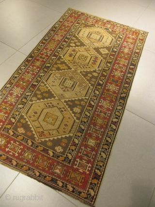 ref: S328 /Chirvan Caucasian antique rug, 19th century, perfect condition
size: 185 X 105  /  6' X 3'              