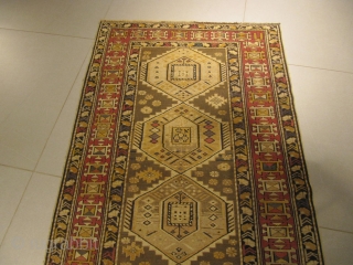 ref: S328 /Chirvan Caucasian antique rug, 19th century, perfect condition
size: 185 X 105  /  6' X 3'              
