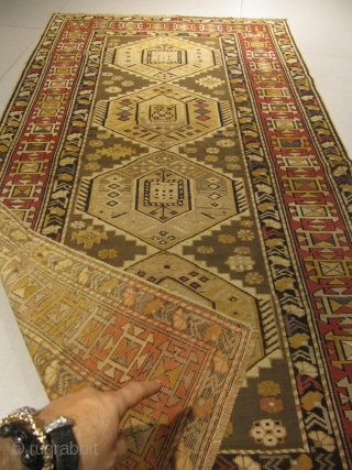 ref: S328 /Chirvan Caucasian antique rug, 19th century, perfect condition
size: 185 X 105  /  6' X 3'              