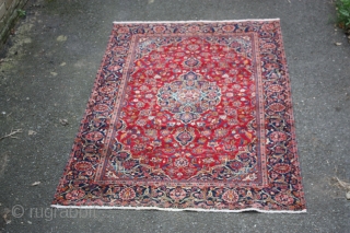 fine antique Persian kashan rug have some old repair size 210x120cm                      