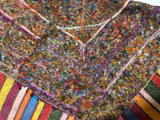Very rare antique Kashmir shawl looks like dorukha but it’s kani shawl very beautiful colours in stunning good condition size 175 cm by 175 cm FOR SALE ASK PRICE    