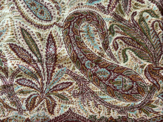 Offering beautiful antique French paisley shawl for sale 
In perfect condition it has human figure along with animal figures at both side of the fringes 
Figures are horse. elephants ,swan. camel   ...