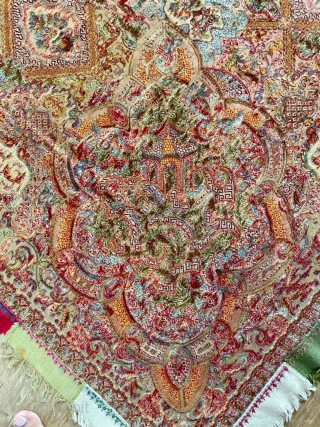 offering one of the best artist shawl known as jean baptiste amedee couder isfahan french paisley shawl dated 1750-1820 this shawl has many things to decribe like it has allover cross and  ...