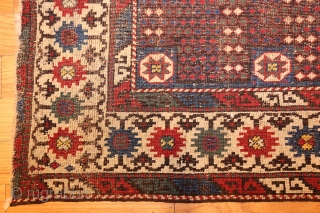 Antique Caucasian Avar Rug 44636, Size:2'7" x 3'10", Origin: Caucasus, Circa: 18th Century - Here is a beautiful antique Oriental rug -- an antique Avar Caucasian rug that was originally made in the Caucuses during  ...