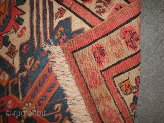 old soumak kilim more than 100years old fringes repaired good condition, synthetic colors!
chelabert design!185x120                   