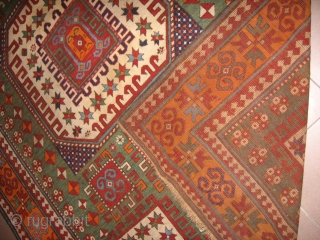 HUGE KARACHOF ANTIQUE CAUCASIAN RUG!
SIZE:280X185                            