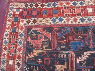 Bakhtiari Soumac flat weave bag. 2 x 3.3.  Nice vibrant strong colors. 
Bendas Rug Co. #314 862-4410               