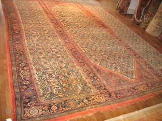Bijar Persian Audience Carpet ( Triclinium ) 11.5 by 18.  Wool foundation Good pile, needs one area rewoven. Will supply pics if you want,
PRICE REDUCED!       