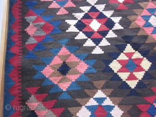 Armenian Kilim, inscribed 1927 "To my beloved", about 6 by 10 ft, excellent condition. More shots available on request.              