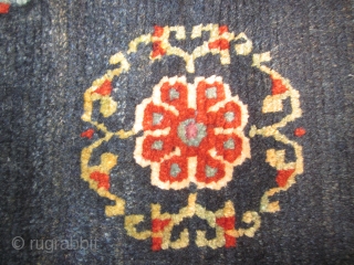 Tibetan, small floral mat, perhaps saddle top, excellent condition                        