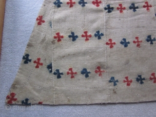 Tibetan, horse blanket, wool cloth with overall tie-dyed design,? 1900                       