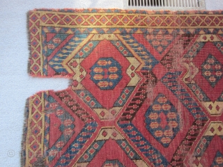 Ersari Turkmen, small rug fragment, early 19th C., 34 by 48 inches                     