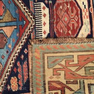 ANTIQUE AKSTAFA PRAYER RUG CAUCASIAN SHIRVAN CIRCA 1880'S 2' 9" x 5' 9" RARE Collectible.

 Here is a real beauty of a very rare antique in super good condition, super collectible rug.  ...