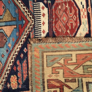 ANTIQUE AKSTAFA PRAYER RUG CAUCASIAN SHIRVAN CIRCA 1880'S 2' 9" x 5' 9" RARE Collectible.

 Here is a real beauty of a very rare antique in super good condition, super collectible rug.  ...