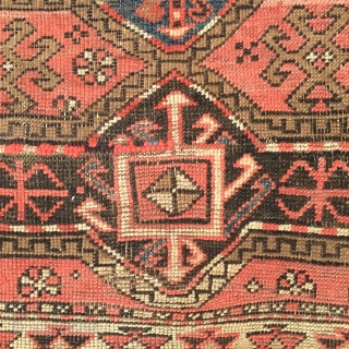  ANTIQUE KAZAK FACHRALO CAUCASIAN RUG 3'9" x 3'10"

In fair condition, flat pile, some professional re knotting.both ends secured missing one stripe.

As you may see part of a private collection #11
So Classic  ...