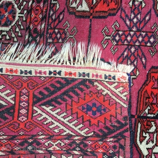 Antique fine Tekke Turkmen Turkoman Main Carpet good condition rug 4'1" x 5'4"
Here is a beautiful Tekke Turkmen, Turkoman Main Carpet from Central Asia. This rug measures 4’1” x 5’4”. In medium  ...
