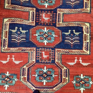 Antique Kazak Shield Prayer Rug, Full Pile 6'1" x 7'8", Super Rare Collectible
This type of rug is documented in Jimmy Keshishian's "Inscribed Armenian Rugs of Yesteryear." Jimmy labeled them "Shield" Design Kazaks  ...