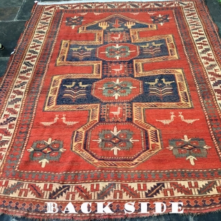 Antique Kazak Shield Prayer Rug, Full Pile 6'1" x 7'8", Super Rare Collectible
This type of rug is documented in Jimmy Keshishian's "Inscribed Armenian Rugs of Yesteryear." Jimmy labeled them "Shield" Design Kazaks  ...