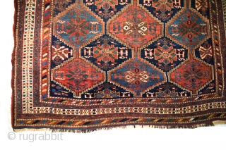 Gorgeous Afshar Iranian Rug. Great Condition with even wear, no Stains, Holes, Rips. Original Borders Good Condition. All Organic Vegetable Dyes ( Flowers, Bark of Trees ) Circa 1880. ( 4 ft  ...